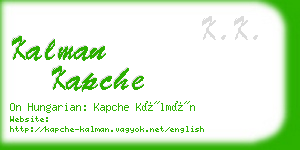 kalman kapche business card